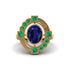 Sapphire Art Deco Halo Fashion Ring - Gracelynn No. 28 image 3