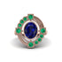 Sapphire Art Deco Halo Fashion Ring - Gracelynn No. 29 image 3