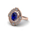 Sapphire Art Deco Halo Fashion Ring - Gracelynn No. 14 image 1