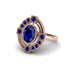 Sapphire Art Deco Halo Fashion Ring - Gracelynn No. 74 image 1