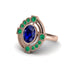 Sapphire Art Deco Halo Fashion Ring - Gracelynn No. 29 image 1