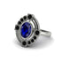 Sapphire Art Deco Halo Fashion Ring - Gracelynn No. 45 image 1