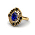 Sapphire Art Deco Halo Fashion Ring - Gracelynn No. 43 image 1