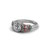 Art Deco Diamond Leaves Engagement Rings - Thalia No. 48 image 2