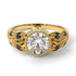 Art Deco Diamond Leaves Engagement Rings - Thalia No. 31 image 2