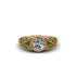 Art Deco Diamond Leaves Engagement Rings - Thalia No. 16 image 3