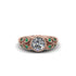 Art Deco Diamond Leaves Engagement Rings - Thalia No. 17 image 3