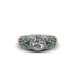 Art Deco Diamond Leaves Engagement Rings - Thalia No. 18 image 3