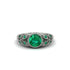 Art Deco Emerald Leaves Engagement Rings - Thalia No. 21 image 3