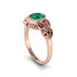 Art Deco Emerald Leaves Engagement Rings - Thalia No. 50 image 1
