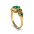 Art Deco Emerald Leaves Engagement Rings - Thalia No. 19 image 1