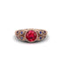 Art Deco Ruby Leaves Engagement Rings - Thalia No. 71 image 3