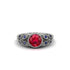 Art Deco Ruby Leaves Engagement Rings - Thalia No. 72 image 3