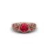 Art Deco Ruby Leaves Engagement Rings - Thalia No. 56 image 3