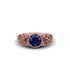 Art Deco Sapphire Leaves Engagement Rings - Thalia No. 59 image 3
