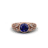 Art Deco Sapphire Leaves Engagement Rings - Thalia No. 14 image 3