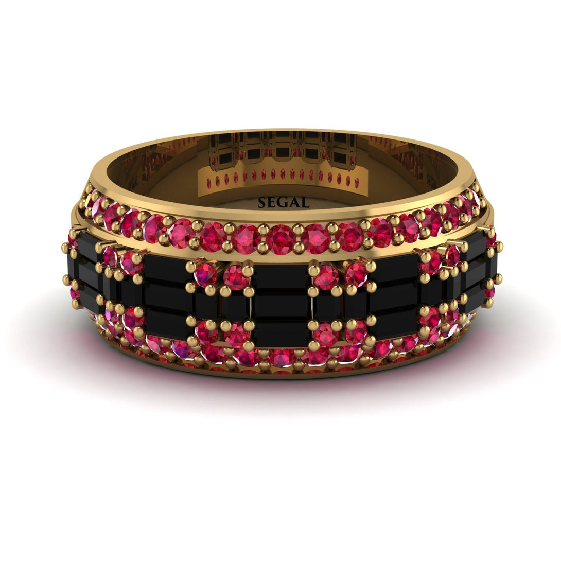 Baguette Black Diamond Eternity Wedding Band - Billy No. 52