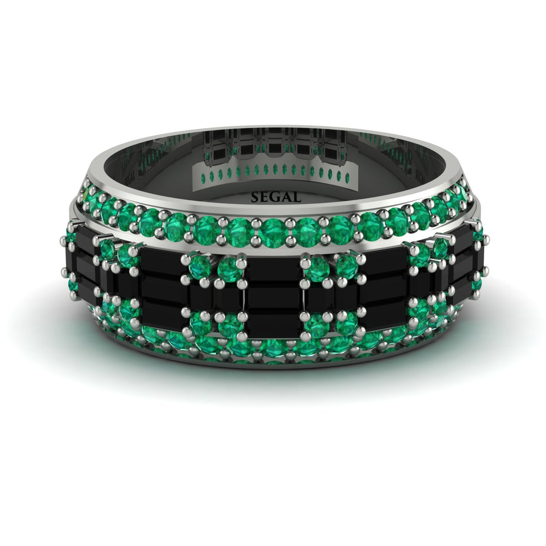 Baguette Black Diamond Eternity Wedding Band - Billy No. 24