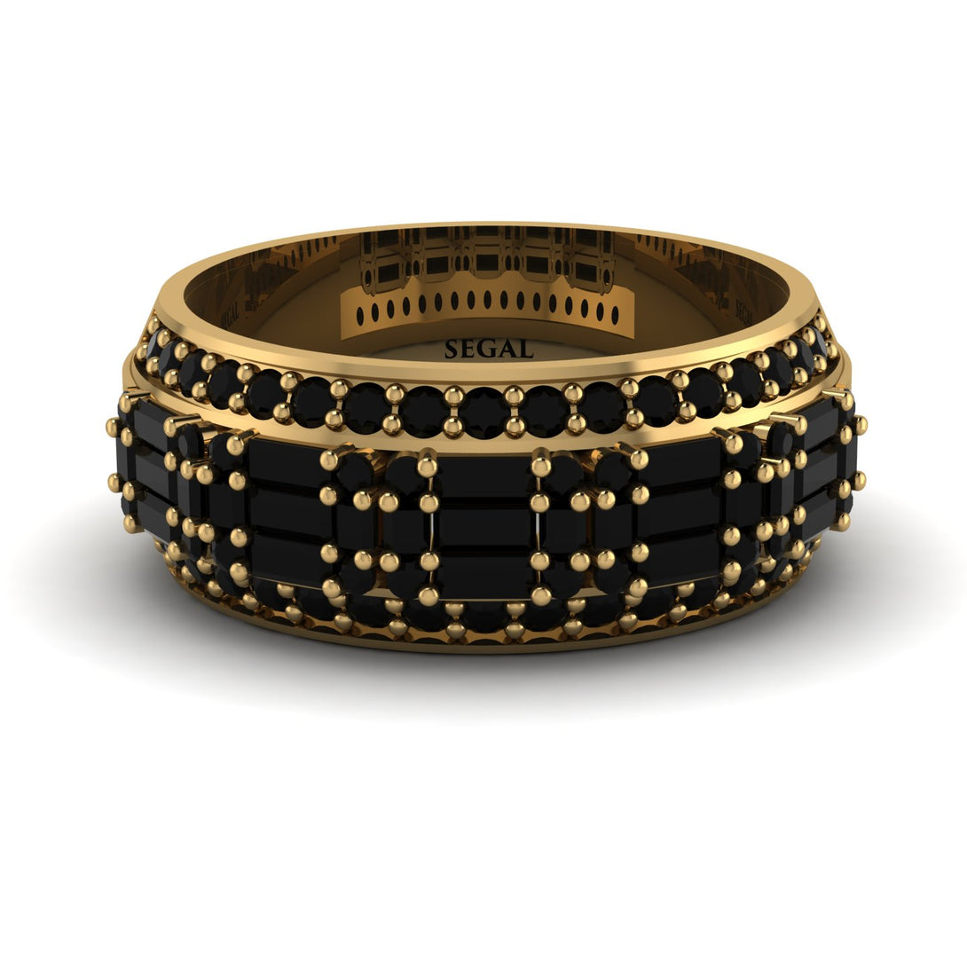 Baguette Black Diamond Eternity Wedding Band - Billy No. 37