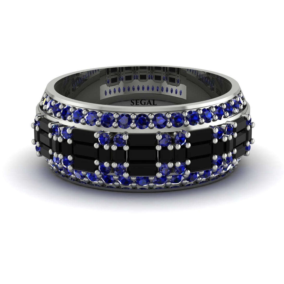 Baguette Black Diamond Eternity Wedding Band - Billy No. 69