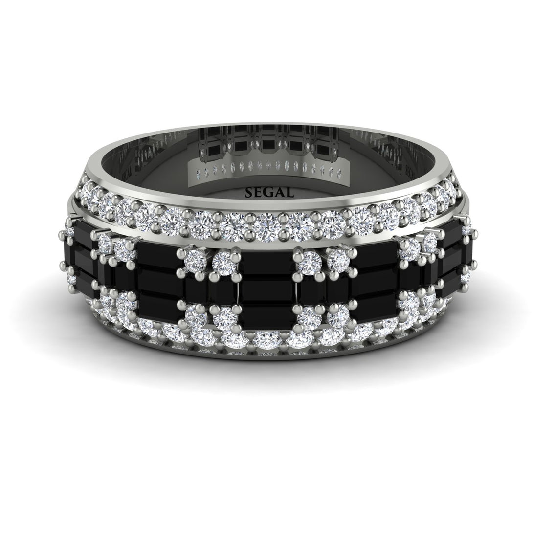 Baguette Black Diamond Eternity Wedding Band - Billy No. 9