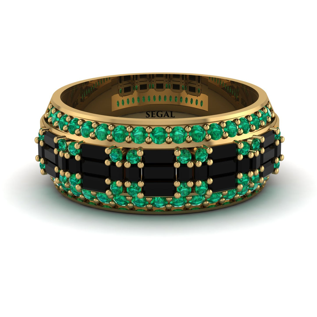 Baguette Black Diamond Eternity Wedding Band - Billy No. 22