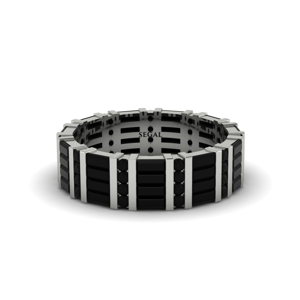 Baguette Black Diamond Eternity Wedding Band - Keegan No. 9