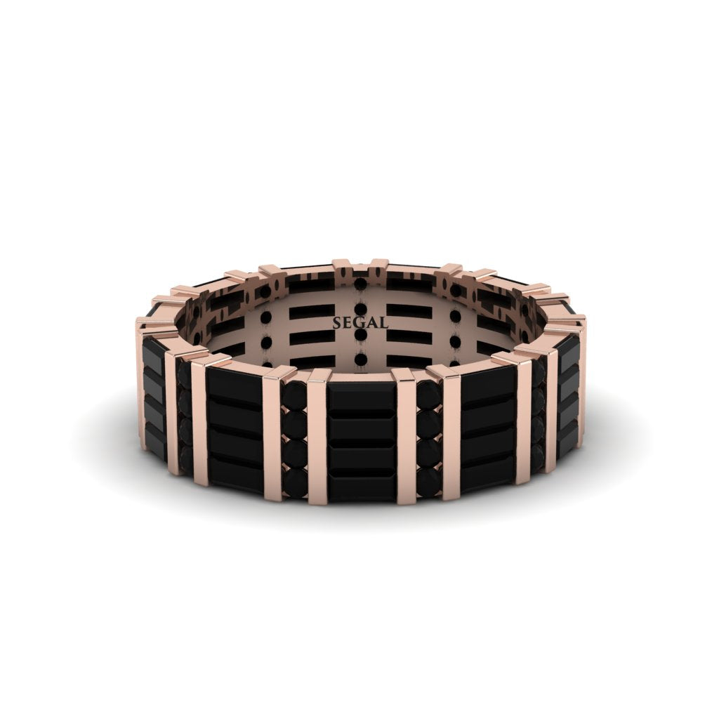 Baguette Black Diamond Eternity Wedding Band - Keegan No. 8