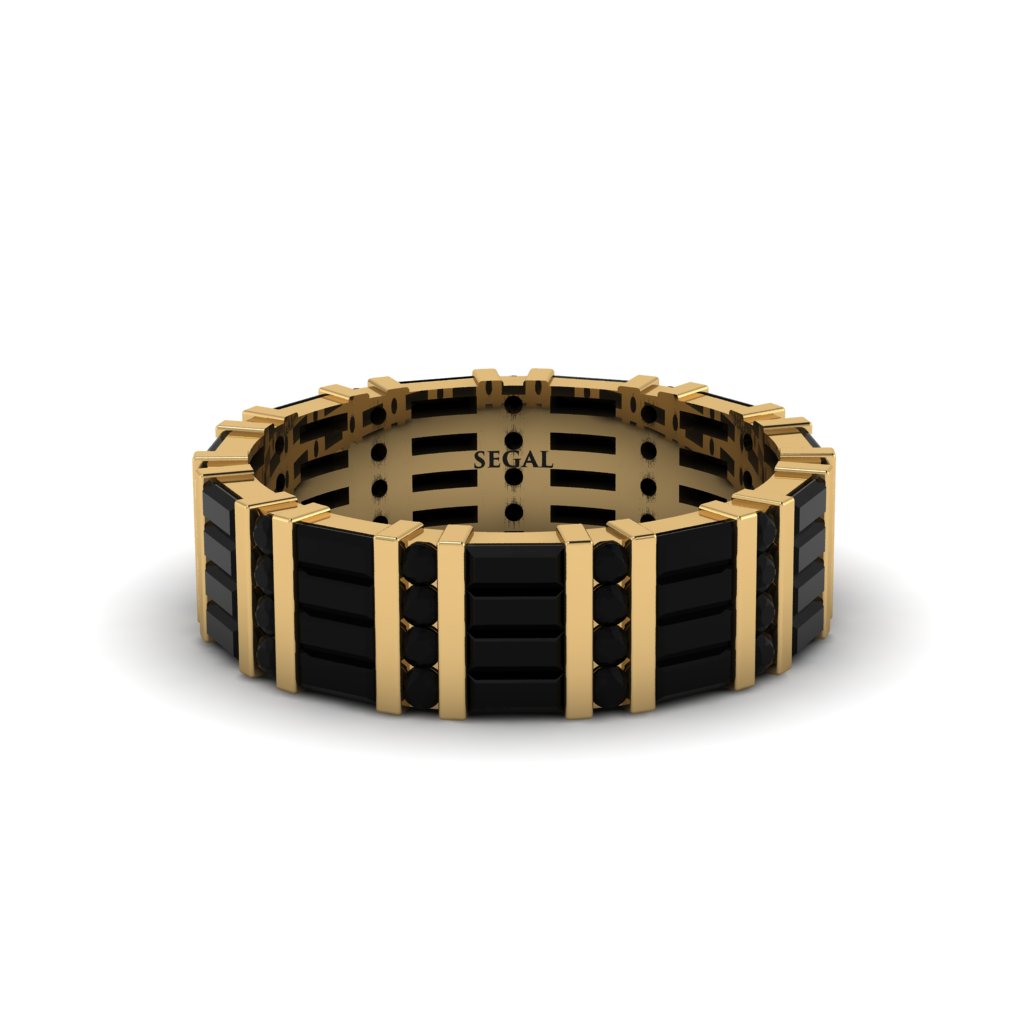 Baguette Black Diamond Eternity Wedding Band - Keegan No. 7