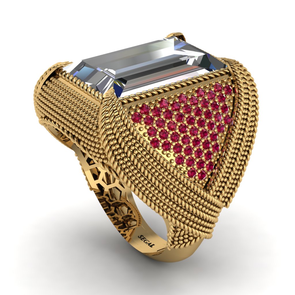 Baguette Diamond Majestic Men's Fashion Ring - Flynn No. 46