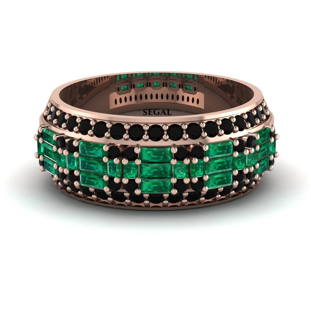 Baguette Emerald Eternity Wedding Band - Billy No. 35