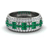 Baguette Emerald Eternity Wedding Band - Billy No. 6 image 1