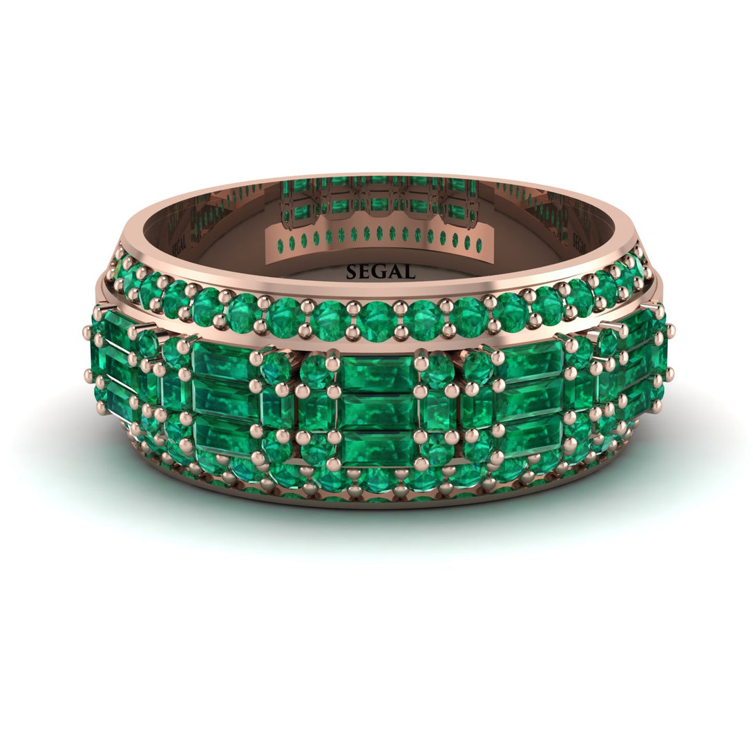 Baguette Emerald Eternity Wedding Band - Billy No. 20