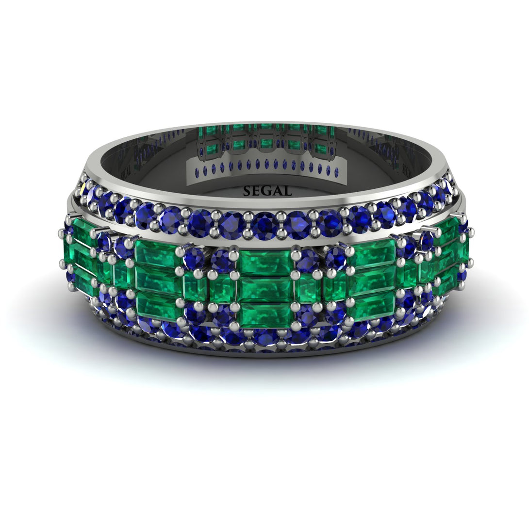 Baguette Emerald Eternity Wedding Band - Billy No. 66