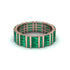 Baguette Emerald Eternity Wedding Band - Keegan No. 5 image 3