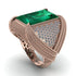 Baguette Emerald Majestic Men's Fashion Ring - Flynn No. 5 image 1