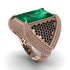 Baguette Emerald Majestic Men's Fashion Ring - Flynn No. 35 image 1