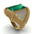 Baguette Emerald Majestic Men's Fashion Ring - Flynn No. 4 image 1