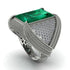 Baguette Emerald Majestic Men's Fashion Ring - Flynn No. 6 image 1