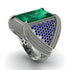 Baguette Emerald Majestic Men's Fashion Ring - Flynn No. 66 image 1