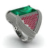 Baguette Emerald Majestic Men's Fashion Ring - Flynn No. 51 image 1
