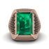 Baguette Emerald Majestic Men's Fashion Ring - Flynn No. 35 image 2