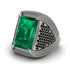 Baguette Emerald Majestic Men's Fashion Ring - Flynn No. 36 image 3