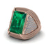 Baguette Emerald Majestic Men's Fashion Ring - Flynn No. 5 image 3