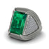 Baguette Emerald Majestic Men's Fashion Ring - Flynn No. 6 image 3