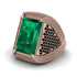 Baguette Emerald Majestic Men's Fashion Ring - Flynn No. 35 image 3