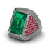 Baguette Emerald Majestic Men's Fashion Ring - Flynn No. 51 image 3