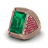Baguette Emerald Majestic Men's Fashion Ring - Flynn No. 50 image 3