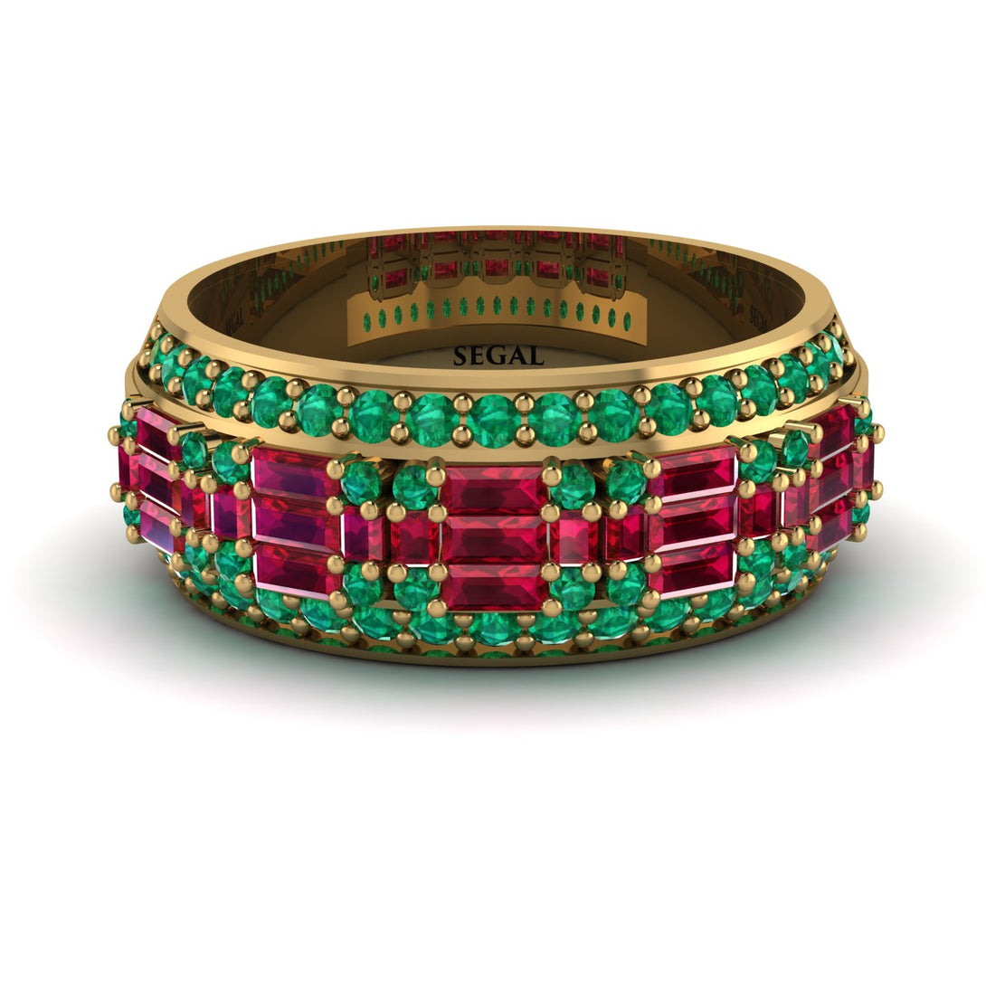 Baguette Ruby Eternity Wedding Band - Billy No. 25