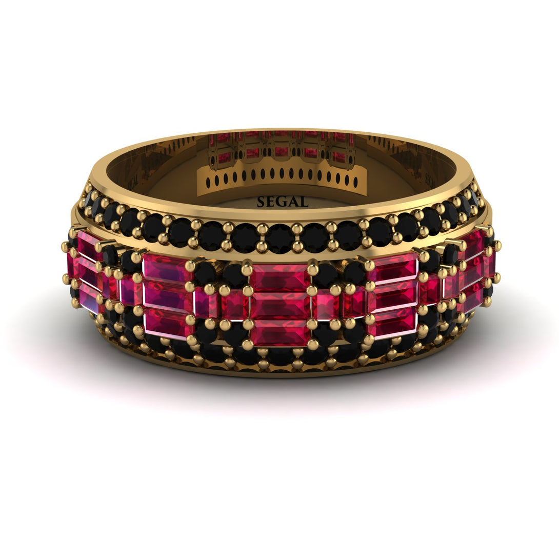 Baguette Ruby Eternity Wedding Band - Billy No. 40